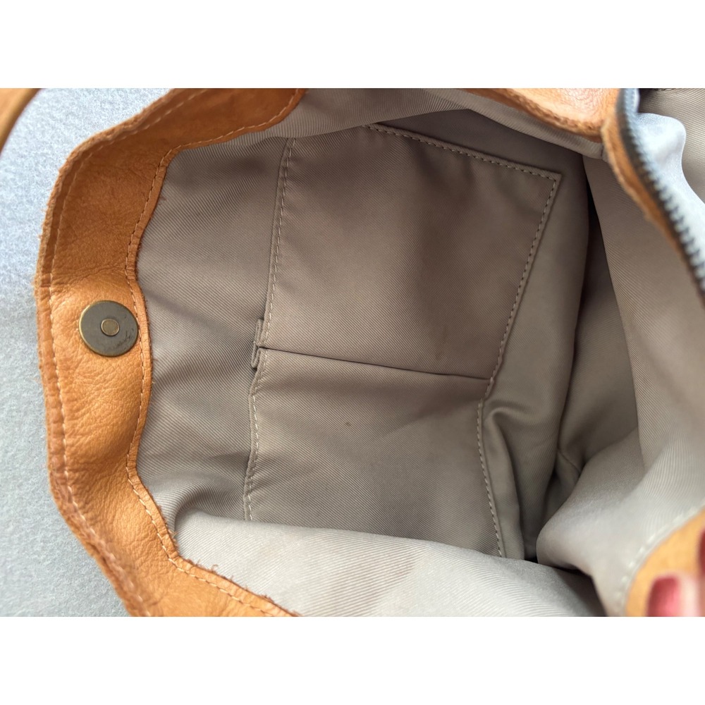 American Leather Co Shoulder Bag Large Tan Honey Leather Hobo Tote - Picture 14 of 14